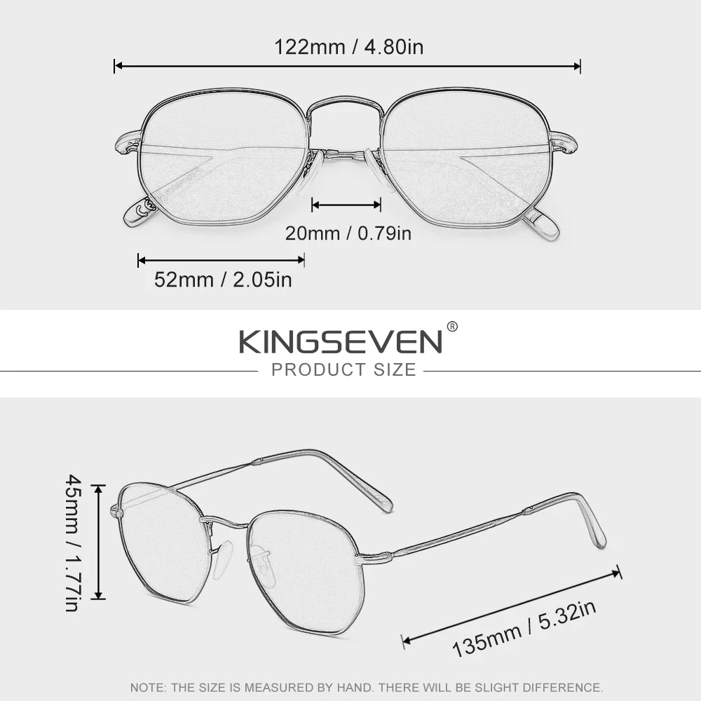 KINGSEVEN Polarized Polygon Sunglasses UV400 Eye
