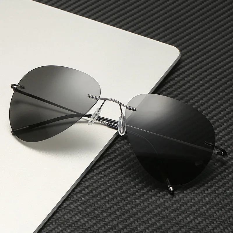 Frameless Ultra-light Polarized Sunglasses Men's
