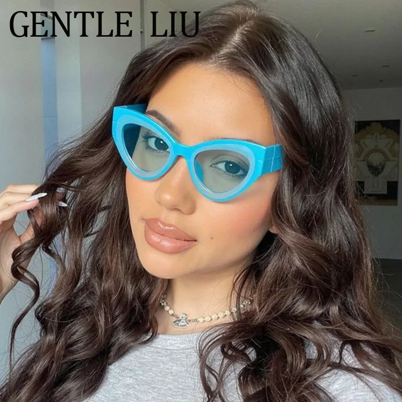 Vintage Sexy Cat Eye Sunglasses Women Luxury