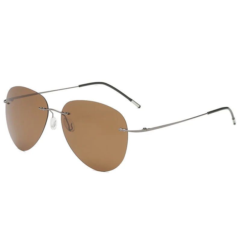 Frameless Ultra-light Polarized Sunglasses Men's