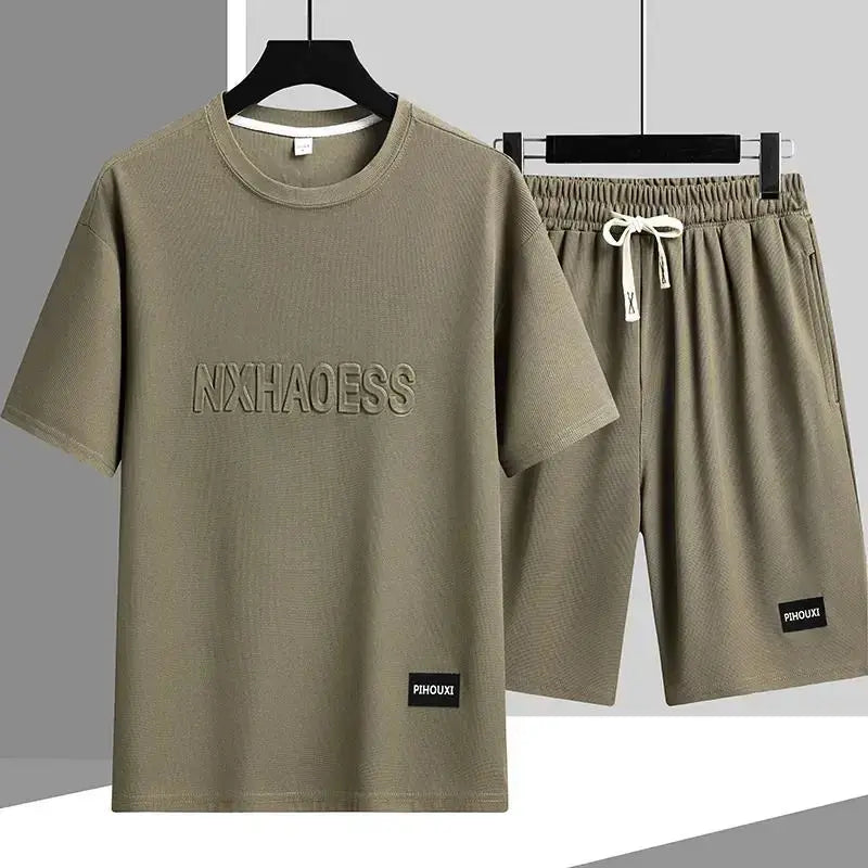 Summer Leisure Sportswear Set Fashion Men Thin