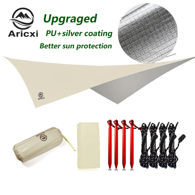 Aricxi 210t Plaid Beach Sun Shelter Tarp Tent Shade
