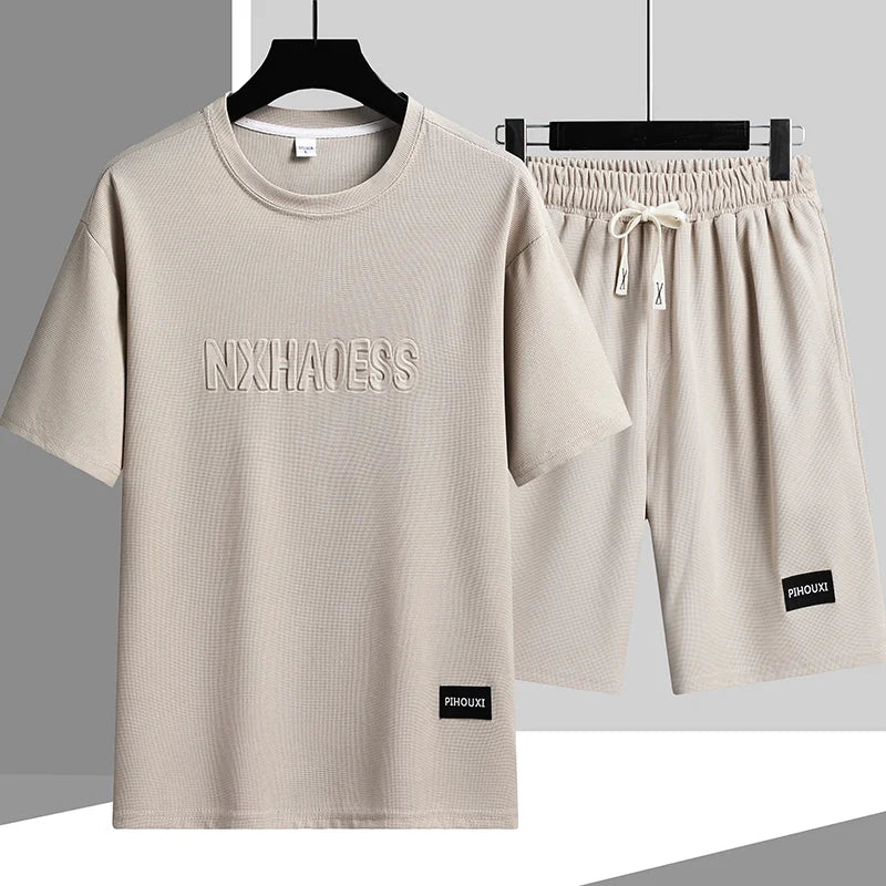 Summer Leisure Sportswear Set Fashion Men Thin