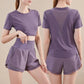 Yoga Set Women Sport T-Shirt Back Mesh Design