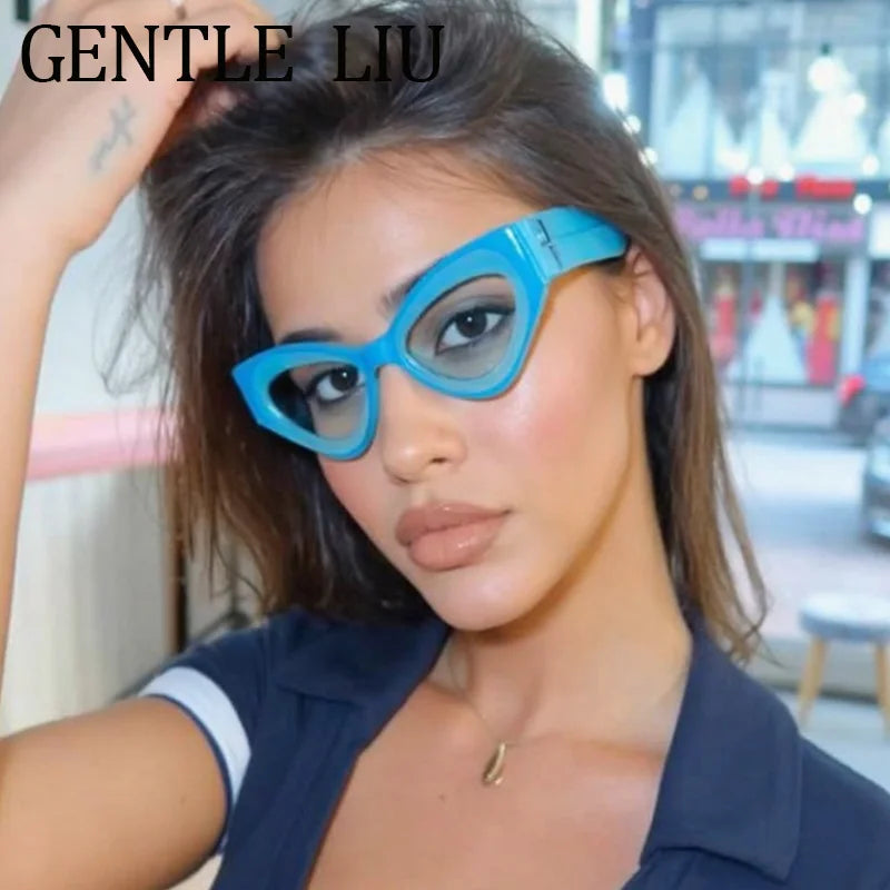 Vintage Sexy Cat Eye Sunglasses Women Luxury