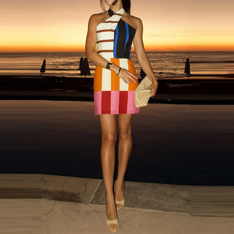 Backless Sexy Island Beach Mini Dress Casual