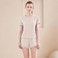 Yoga Set Women Sport T-Shirt Back Mesh Design