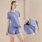 Yoga Set Women Sport T-Shirt Back Mesh Design