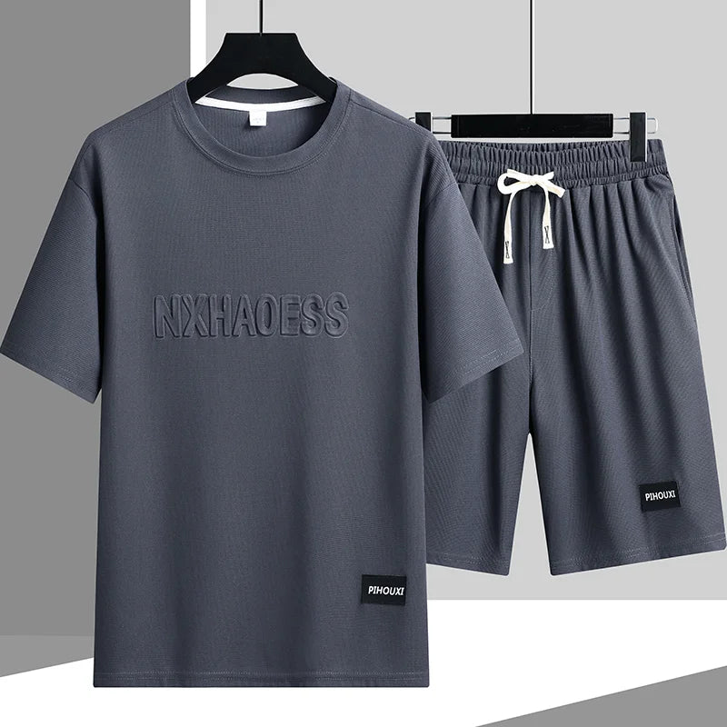 Summer Leisure Sportswear Set Fashion Men Thin