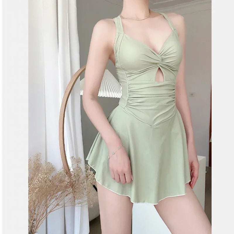 Cute Women Hanging Neck Sweet Swimwear