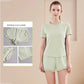 Yoga Set Women Sport T-Shirt Back Mesh Design