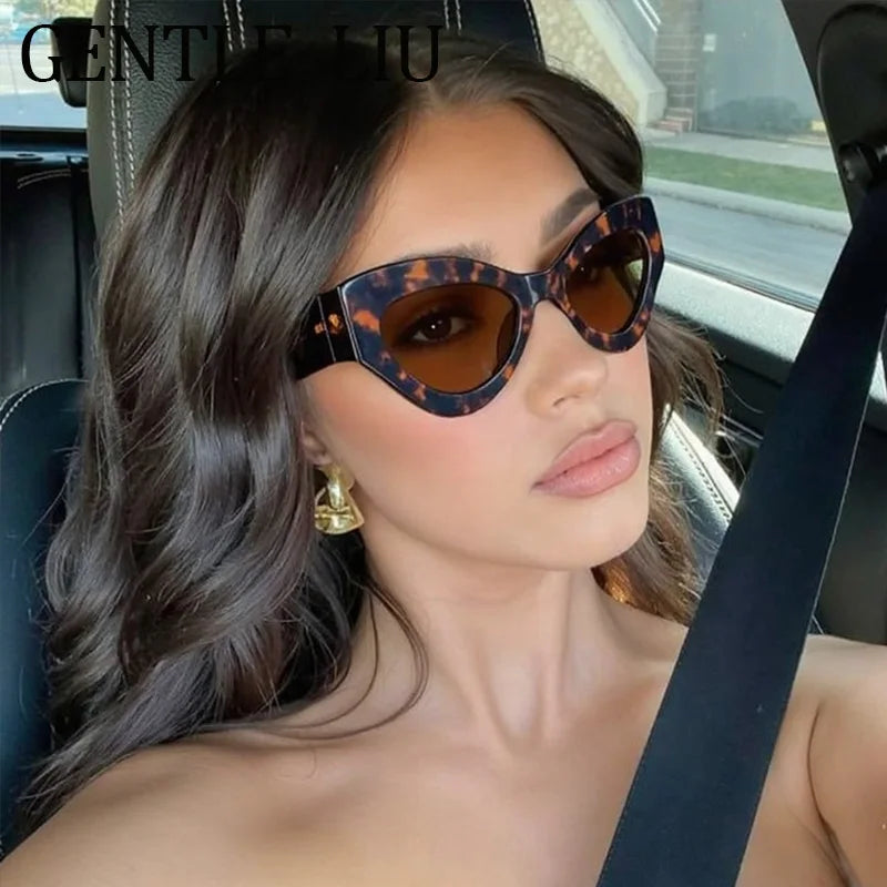 Vintage Sexy Cat Eye Sunglasses Women Luxury