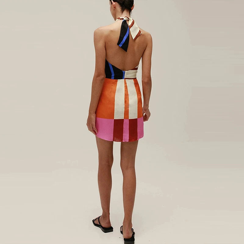 Backless Sexy Island Beach Mini Dress Casual