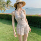 Cute Women Hanging Neck Sweet Swimwear