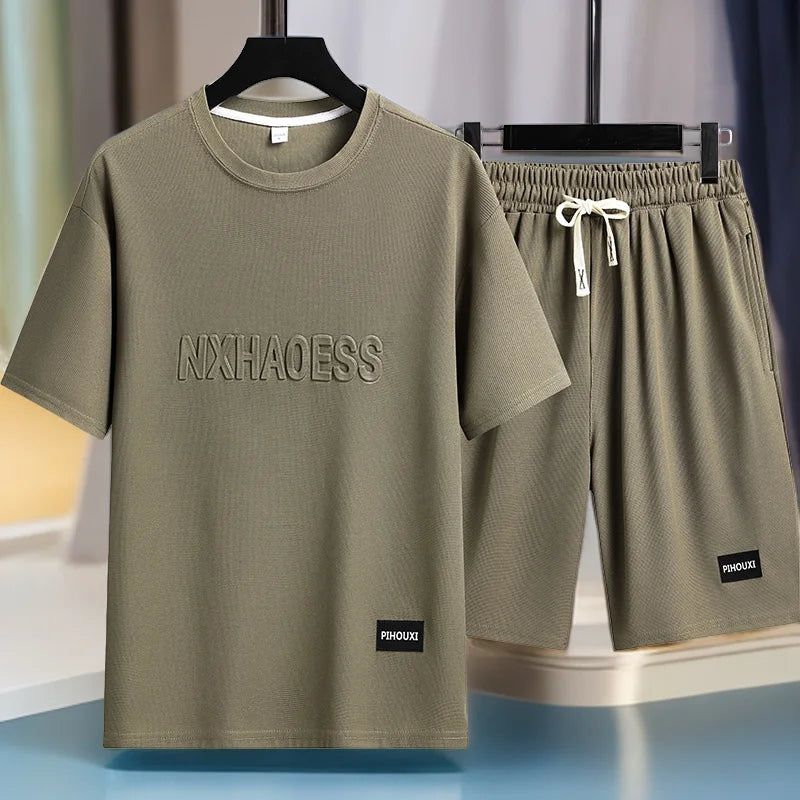 Summer Leisure Sportswear Set Fashion Men Thin