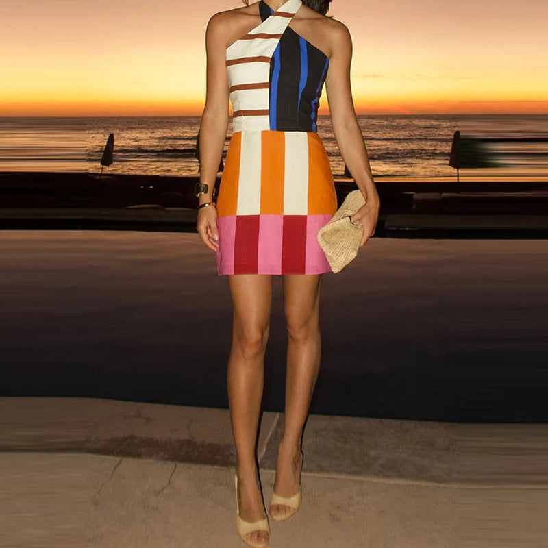 Backless Sexy Island Beach Mini Dress Casual