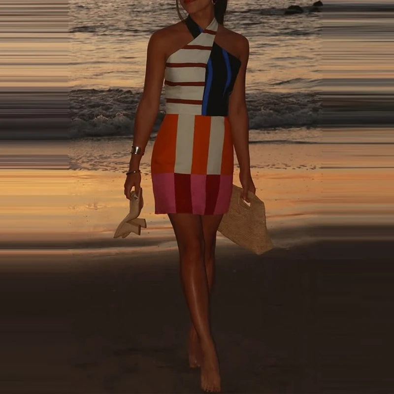 Backless Sexy Island Beach Mini Dress Casual